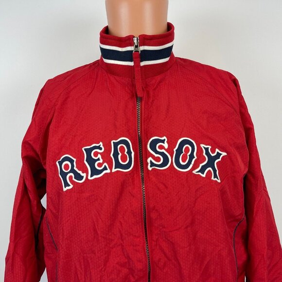 Majestic Boston Red Sox Dugout Jacket MLB Baseball Sewn Youth Size L